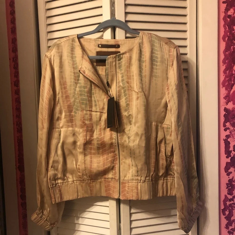 NWT FRYE TIE DYE SILK JACKET - Picture 4 of 7